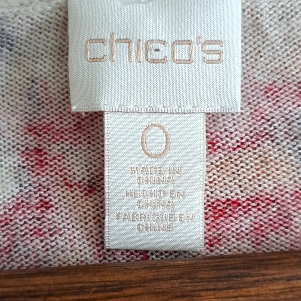 Chico's Warm Floral Valencia Cardigan size 0